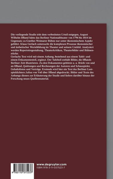 Produktbild: August Wilhelm Ifflands Berliner B&uuml;hne