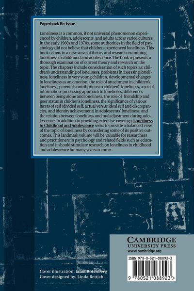 Produktbild: Loneliness in Childhood and Adolescence