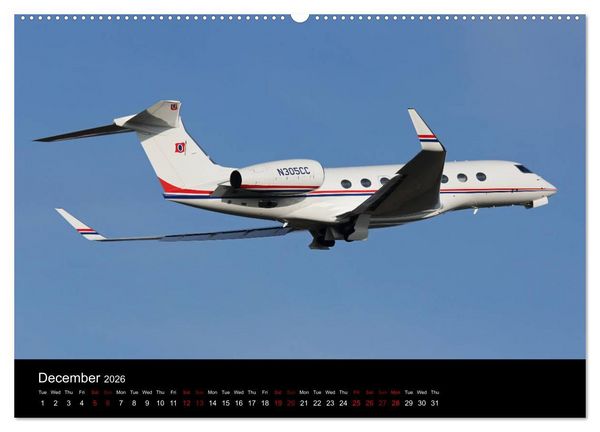 Produktbild: Bizjets (High Quality Premium Wall Calendar 2026 DIN A2 landscape),CALVENDO 12 Month Wall Calendar