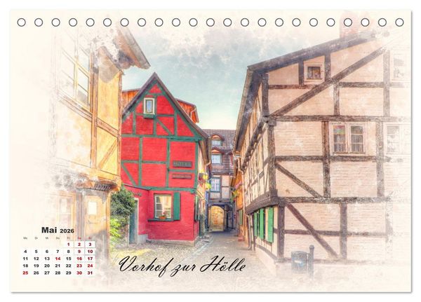 Produktbild: Quedlinburg-meine Stadt (Tischkalender 2026 DIN A5 quer), CALVENDO Monatskalender