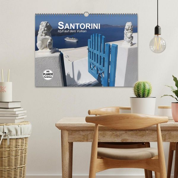 Produktbild: SANTORINI - Idyll auf dem Vulkan (Wandkalender 2026 DIN A3 quer), CALVENDO Monatskalender