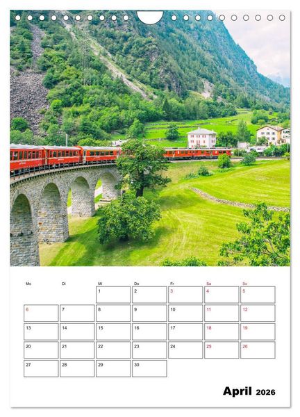 Produktbild: Rh&auml;tische Bahn - aussichtsreiches Bahnerlebnis (Wandkalender 2026 DIN A4 hoch), CALVENDO Monatskalender
