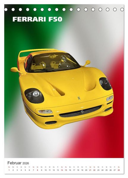 Produktbild: Il Mondo Ferrari (Tischkalender 2026 DIN A5 hoch), CALVENDO Monatskalender