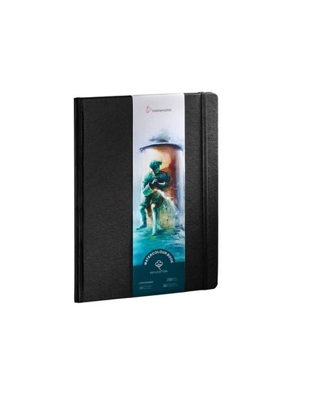 Produktbild: Hahnem&uuml;hle Papier Watercolour Book 100 % Cotton, DIN A6 Portraitformat, 250 g/m&sup2;