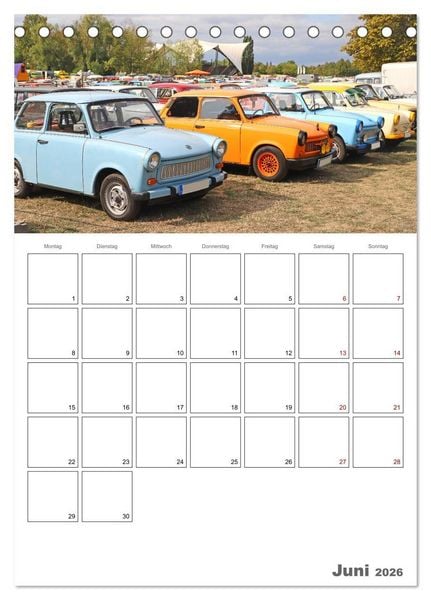 Produktbild: Ost-Oldtimer in Magdeburg (Tischkalender 2026 DIN A5 hoch), CALVENDO Monatskalender