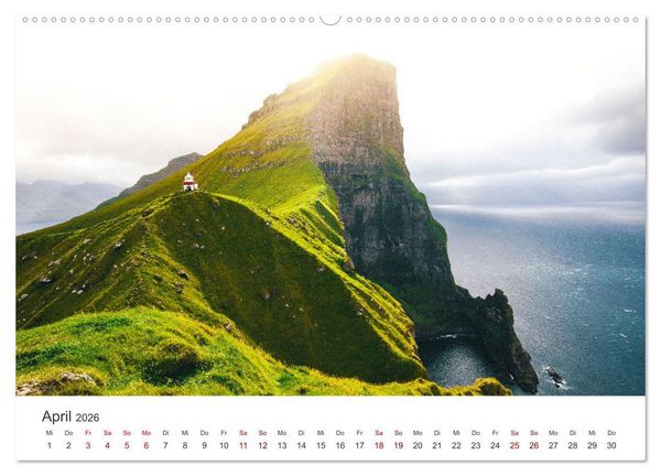 Produktbild: F&auml;r&ouml;er - Einzigartige Inseln (Wandkalender 2026 DIN A2 quer), CALVENDO Monatskalender
