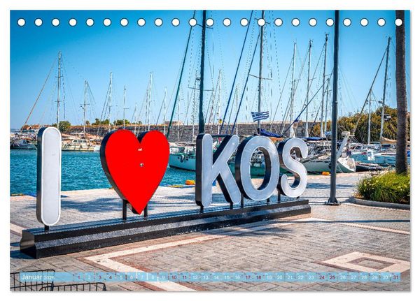 Produktbild: Insel Kos in Griechenland (Tischkalender 2026 DIN A5 quer), CALVENDO Monatskalender
