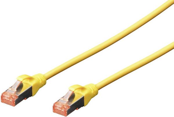 Produktbild: Digitus DK-1644-030/R RJ45 Patchkabel CAT 6 S/FTP 3.00 m Rot Halogenfrei, verdrillte Paare, mit Rastnasenschutz, Flammwidrig 1 St.