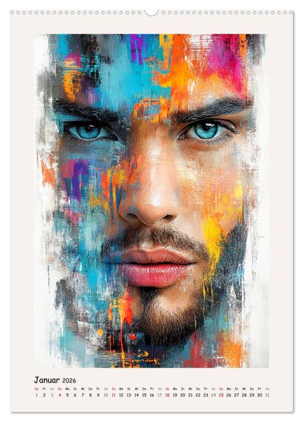 Produktbild: M&auml;nnerportraits. Gesichter der modernen Kunst (Wandkalender 2026 DIN A2 hoch), CALVENDO Monatskalender