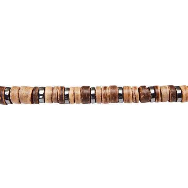 Produktbild: Armband VIRO XL Breites Holz und H&auml;matit