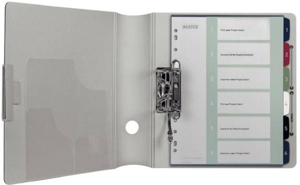 Produktbild: Leitz 1236 Style Register DIN A4 1-6 Polypropylen Mehrfarbig 6 Registerblätter extrabreit, PC-beschriftbar 1236-00-00
