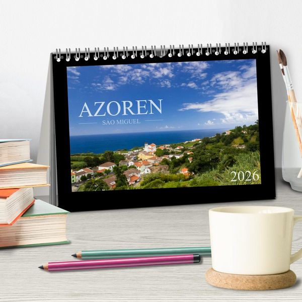 Produktbild: Azoren - S&atilde;o Miguel (Tischkalender 2026 DIN A5 quer), CALVENDO Monatskalender