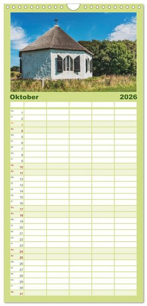Produktbild: Familienplaner 2026 - Entdeckungen auf der Insel R&uuml;gen mit 5 Spalten (Wandkalender, 21 x 45 cm) CALVENDO