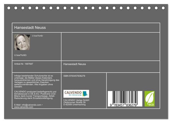 Produktbild: Hansestadt Neuss (Tischkalender 2026 DIN A5 quer), CALVENDO Monatskalender
