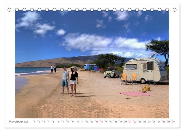 Produktbild: Vintage Caravaning (Tischkalender 2026 DIN A5 quer), CALVENDO Monatskalender