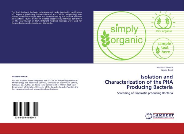 Produktbild: Isolation and Characterization of the PHA Producing Bacteria