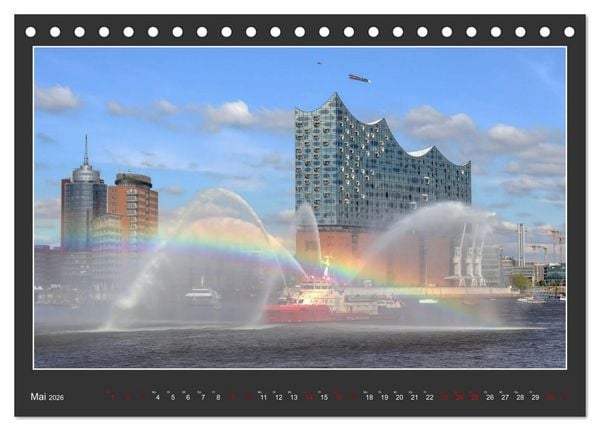 Produktbild: Wahrzeichen Elbphilharmonie (Tischkalender 2026 DIN A5 quer), CALVENDO Monatskalender