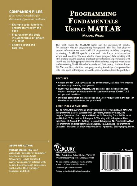 Produktbild: Programming Fundamentals Using MATLAB