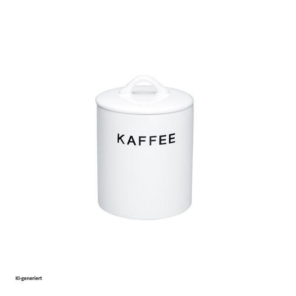Produktbild: neuetischkultur Vorratsdose Steingut Wei&szlig; Kaffee Vorratsdose Steingut Wei&szlig; Kaffee