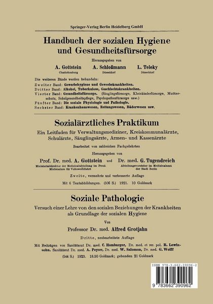 Produktbild: Handbuch der Sozialen Hygiene und Gesundheitsf&uuml;rsorge