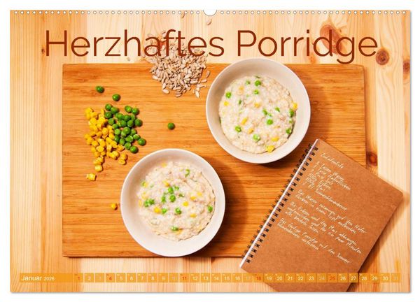 Produktbild: Einfache vegane Rezepte (hochwertiger Premium Wandkalender 2026 DIN A2 quer), Kunstdruck in Hochglanz