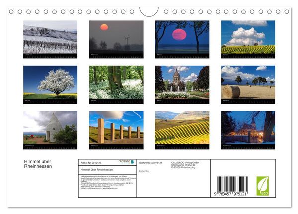 Produktbild: Himmel &uuml;ber Rheinhessen (Wandkalender 2026 DIN A4 quer), CALVENDO Monatskalender