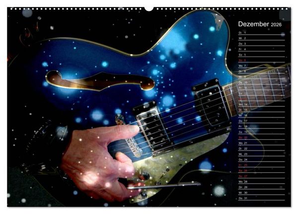 Produktbild: Rockgitarren Power (Wandkalender 2026 DIN A2 quer), CALVENDO Monatskalender