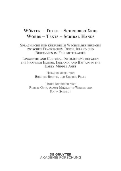 Produktbild: W&ouml;rter - Texte - Schreiberh&auml;nde / Words - Texts - Scribal Hands