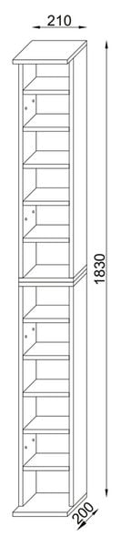 Produktbild: Holz CD DVD Stand Regal Schrank St&auml;nder Almera