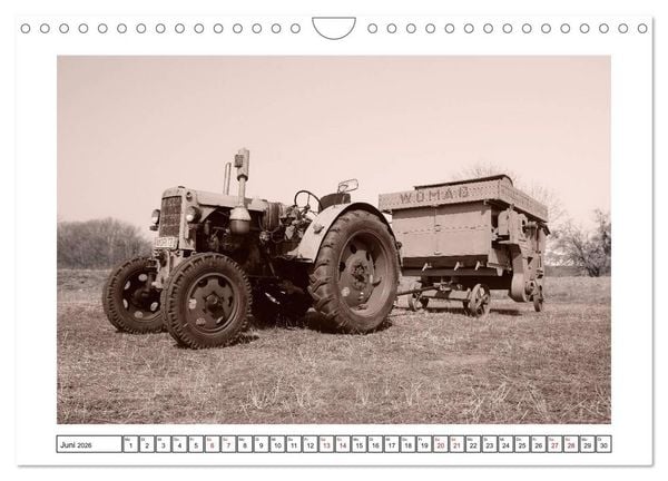 Produktbild: Von Lanz Bulldog bis Hanomag Traktor - Klassiker 1926 - 1975 (Wandkalender 2026 DIN A4 quer), CALVENDO Monatskalender