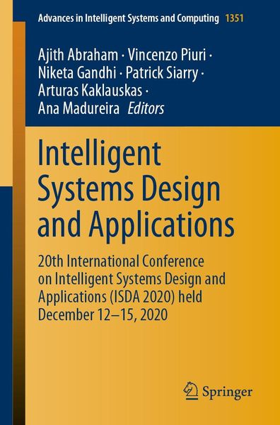 Produktbild: Intelligent Systems Design and Applications