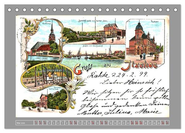 Produktbild: Gru&szlig; aus Itzehoe (Tischkalender 2026 DIN A5 quer), CALVENDO Monatskalender