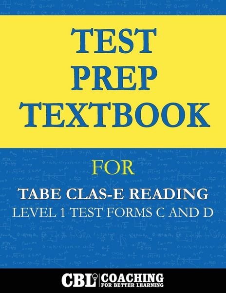 Produktbild: Test Prep Textbook for TABE CLAS-E Reading Level 1 Test-Forms C and D