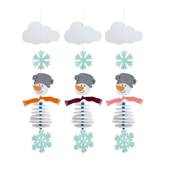 Produktbild: Bastelset - Erstes F&auml;deln Filzgirlande Schneemann