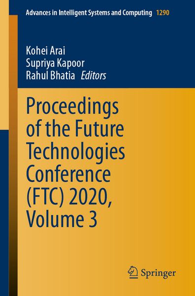 Produktbild: Proceedings of the Future Technologies Conference (FTC) 2020, Volume 3