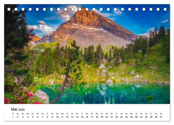 Produktbild: Wunderwelt Schweiz (Tischkalender 2026 DIN A5 quer), CALVENDO Monatskalender