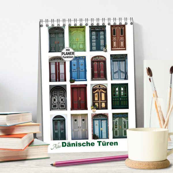 Produktbild: Alte D&auml;nische T&uuml;ren (Tischkalender 2026 DIN A5 hoch), CALVENDO Monatskalender