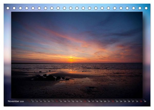 Produktbild: Baltrum - Ein Tag am Strand (Tischkalender 2026 DIN A5 quer), CALVENDO Monatskalender