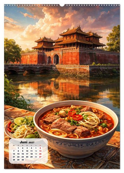 Produktbild: Vietnam - Eine Schlemmerreise durchs Land des aufsteigenden Drachen (hochwertiger Premium Wandkalender 2027 DIN A2 hoch), Kunstdruck in Hochglanz
