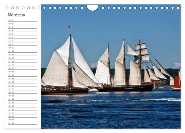 Produktbild: Historische Segelschiffe auf der Ostsee (Wandkalender 2026 DIN A4 quer), CALVENDO Monatskalender