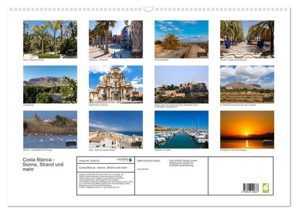Produktbild: Costa Blanca - Sonne, Strand und mehr (Wandkalender 2026 DIN A2 quer), CALVENDO Monatskalender