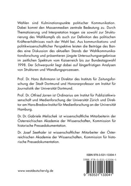 Produktbild: Wahlen und Politikvermittlung durch Massenmedien