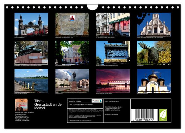 Produktbild: Tilsit - Grenzstadt an der Memel (Wandkalender 2026 DIN A4 quer), CALVENDO Monatskalender