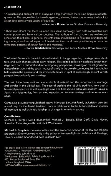 Produktbild: Marriage, Sex and Family in Judaism