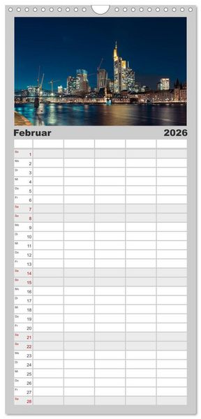 Produktbild: Familienplaner 2026 - Frankfurt am Main mit 5 Spalten (Wandkalender, 21 x 45 cm) CALVENDO