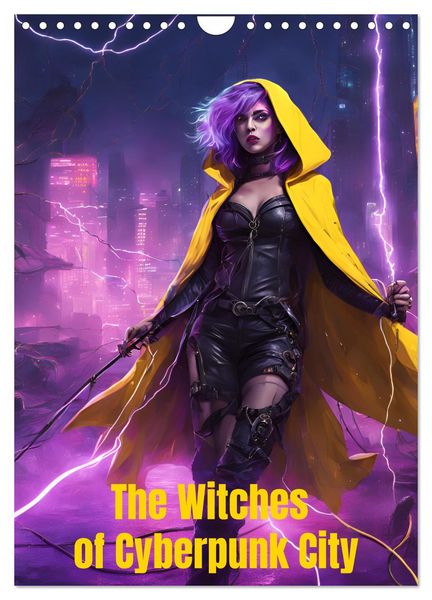 Produktbild: The Witches of Cyberpunk City (Wall Calendar 2026 DIN A4 portrait), CALVENDO 12 Month Wall Calendar