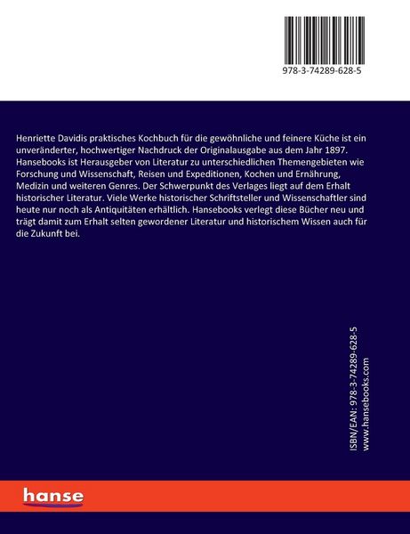 Produktbild: Henriette Davidis praktisches Kochbuch f&uuml;r die gew&ouml;hnliche und feinere K&uuml;che