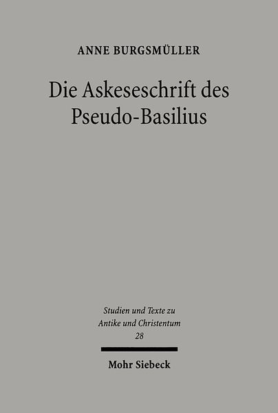Produktbild: Die Askeseschrift des Pseudo-Basilius