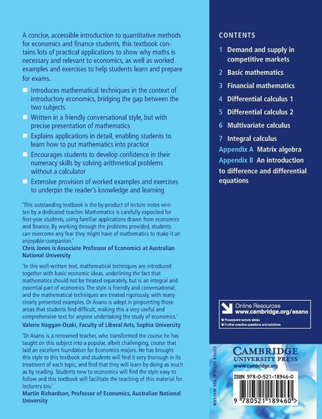 Produktbild: An Introduction to Mathematics for Economics