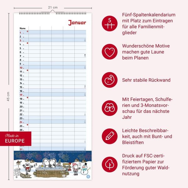 Produktbild: sheepworld Familienplaner 2027